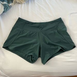 Lululemon green speed up shorts